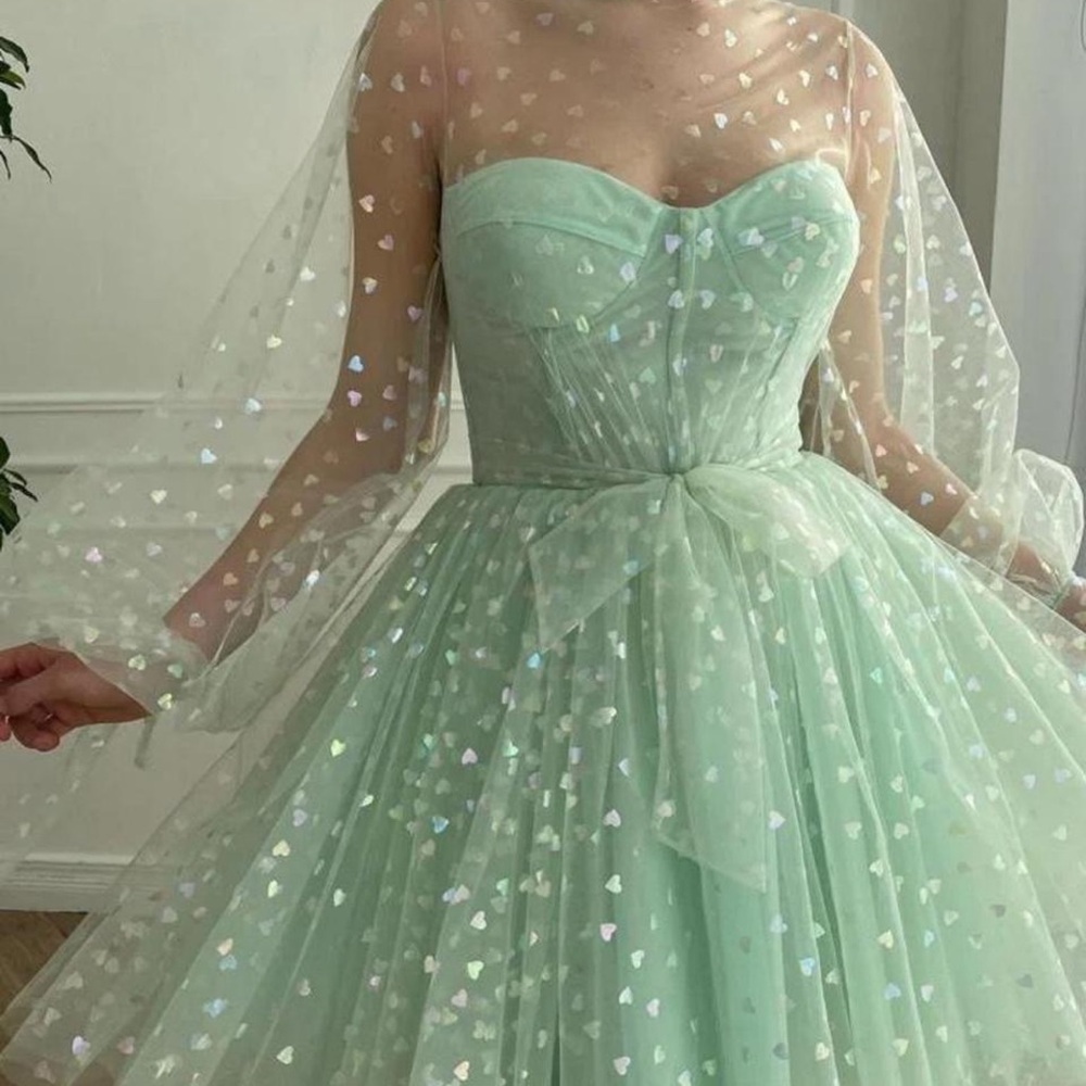 Teuta Matoshi Mint Hearty Mini Dress